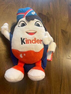 Kinder flight stewardess plush Character Toy - White & Orange